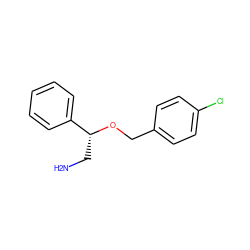 NC[C@@H](OCc1ccc(Cl)cc1)c1ccccc1 ZINC000072114465