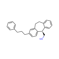 NC[C@@H]1c2ccccc2CCc2cc(CCCc3ccccc3)ccc21 ZINC000013536468