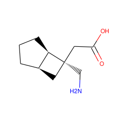 NC[C@]1(CC(=O)O)C[C@H]2CCC[C@H]21 ZINC000001912625