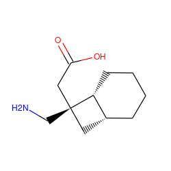 NC[C@]1(CC(=O)O)C[C@H]2CCCC[C@H]21 ZINC000001912631