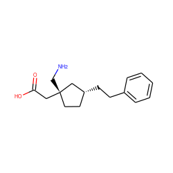 NC[C@]1(CC(=O)O)CC[C@@H](CCc2ccccc2)C1 ZINC000045394415