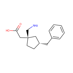 NC[C@]1(CC(=O)O)CC[C@@H](Cc2ccccc2)C1 ZINC000045392303