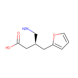 NC[C@H](CC(=O)O)Cc1ccco1 ZINC000000008912