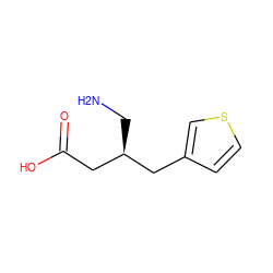 NC[C@H](CC(=O)O)Cc1ccsc1 ZINC000000026506