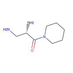 NC[C@H](N)C(=O)N1CCCCC1 ZINC000022930356