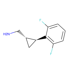 NC[C@H]1C[C@@H]1c1c(F)cccc1F ZINC000034893518