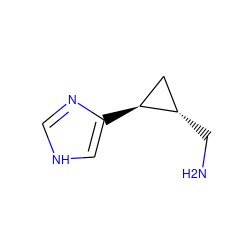 NC[C@H]1C[C@@H]1c1c[nH]cn1 ZINC000004626853