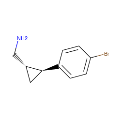 NC[C@H]1C[C@@H]1c1ccc(Br)cc1 ZINC000034893372