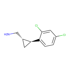 NC[C@H]1C[C@@H]1c1ccc(Cl)cc1Cl ZINC000040845108