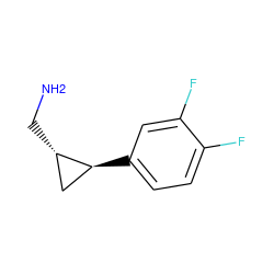 NC[C@H]1C[C@@H]1c1ccc(F)c(F)c1 ZINC000040951683