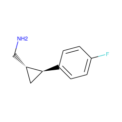 NC[C@H]1C[C@@H]1c1ccc(F)cc1 ZINC000034893379