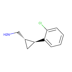 NC[C@H]1C[C@@H]1c1ccccc1Cl ZINC000040979743