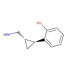 NC[C@H]1C[C@@H]1c1ccccc1O ZINC000040979285