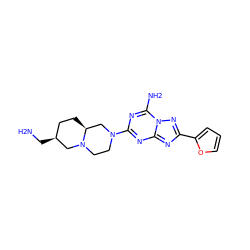 NC[C@H]1CC[C@H]2CN(c3nc(N)n4nc(-c5ccco5)nc4n3)CCN2C1 ZINC000013585793