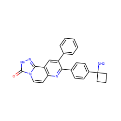 NC1(c2ccc(-c3nc4ccn5c(=O)[nH]nc5c4cc3-c3ccccc3)cc2)CCC1 ZINC000036382821