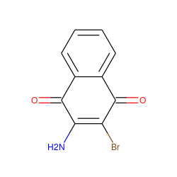 NC1=C(Br)C(=O)c2ccccc2C1=O ZINC000005026425