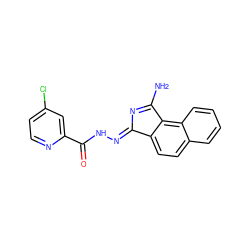 NC1=N/C(=N\NC(=O)c2cc(Cl)ccn2)c2ccc3ccccc3c21 ZINC000103190826