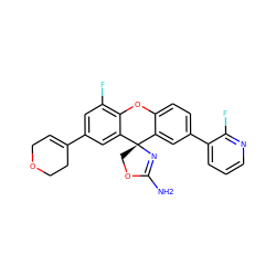 NC1=N[C@@]2(CO1)c1cc(-c3cccnc3F)ccc1Oc1c(F)cc(C3=CCOCC3)cc12 ZINC000117733754