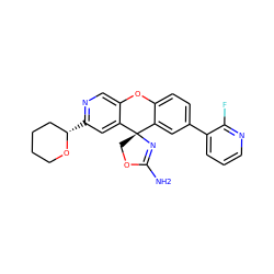 NC1=N[C@@]2(CO1)c1cc(-c3cccnc3F)ccc1Oc1cnc([C@H]3CCCCO3)cc12 ZINC000223868232