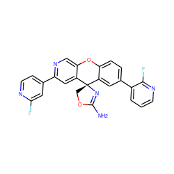 NC1=N[C@@]2(CO1)c1cc(-c3cccnc3F)ccc1Oc1cnc(-c3ccnc(F)c3)cc12 ZINC000118745238