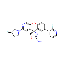 NC1=N[C@@]2(CO1)c1cc(-c3cccnc3F)ccc1Oc1cnc(N3CC[C@@H](F)C3)cc12 ZINC000299866445