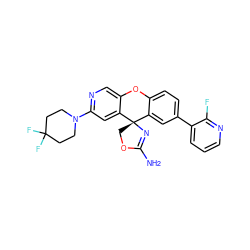 NC1=N[C@@]2(CO1)c1cc(-c3cccnc3F)ccc1Oc1cnc(N3CCC(F)(F)CC3)cc12 ZINC000118747681