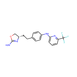 NC1=N[C@@H](CCc2ccc(Nc3cccc(C(F)(F)F)n3)cc2)CO1 ZINC000169701168