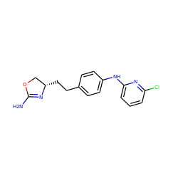 NC1=N[C@@H](CCc2ccc(Nc3cccc(Cl)n3)cc2)CO1 ZINC000169701170