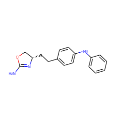 NC1=N[C@@H](CCc2ccc(Nc3ccccc3)cc2)CO1 ZINC000169701157