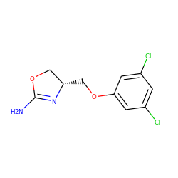 NC1=N[C@@H](COc2cc(Cl)cc(Cl)c2)CO1 ZINC000169698872