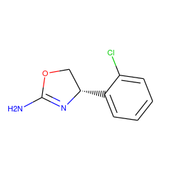 NC1=N[C@@H](c2ccccc2Cl)CO1 ZINC000083964432