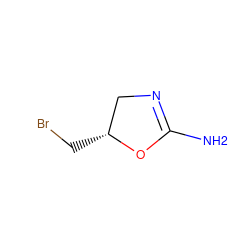 NC1=NC[C@@H](CBr)O1 ZINC000013588691