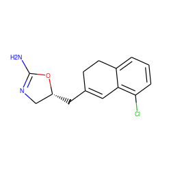 NC1=NC[C@@H](CC2=Cc3c(Cl)cccc3CC2)O1 ZINC000013862078