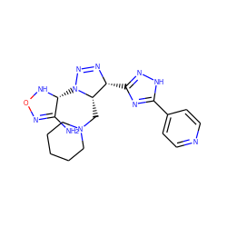 NC1=NON[C@@H]1N1N=N[C@H](c2n[nH]c(-c3ccncc3)n2)[C@@H]1CN1CCCCC1 ZINC000028529682