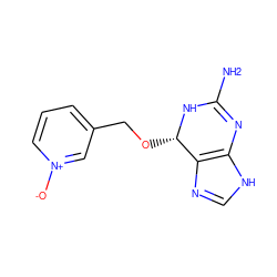 NC1=Nc2[nH]cnc2[C@H](OCc2ccc[n+]([O-])c2)N1 ZINC000027563754