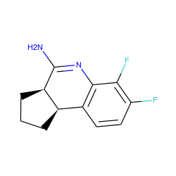 NC1=Nc2c(ccc(F)c2F)[C@H]2CCC[C@@H]12 ZINC000013589479