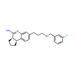 NC1=Nc2cc(CCCNCc3cccc(Cl)c3)ccc2[C@H]2CCC[C@@H]12 ZINC000013490263