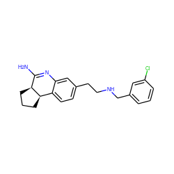 NC1=Nc2cc(CCNCc3cccc(Cl)c3)ccc2[C@H]2CCC[C@@H]12 ZINC000003974163