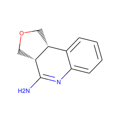 NC1=Nc2ccccc2[C@H]2COC[C@@H]12 ZINC000013817900