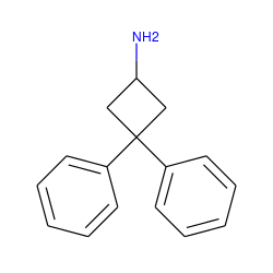 NC1CC(c2ccccc2)(c2ccccc2)C1 ZINC000001845254