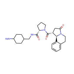 NC1CCC(CNC(=O)[C@@H]2CCCN2C(=O)[C@@H]2CC(=O)N3CCc4ccccc4[C@@H]23)CC1 ZINC000013555139