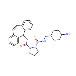 NC1CCC(CNC(=O)[C@@H]2CCCN2C(=O)CC2c3ccccc3C=Cc3ccccc32)CC1 ZINC000013766196