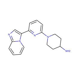 NC1CCN(c2cccc(-c3cnc4ccccn34)n2)CC1 ZINC000029046001