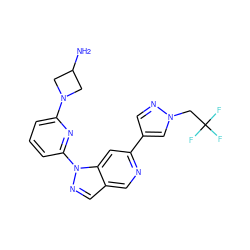 NC1CN(c2cccc(-n3ncc4cnc(-c5cnn(CC(F)(F)F)c5)cc43)n2)C1 ZINC000211020922