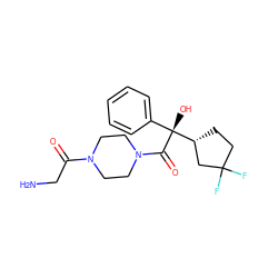 NCC(=O)N1CCN(C(=O)[C@](O)(c2ccccc2)[C@@H]2CCC(F)(F)C2)CC1 ZINC000013534244