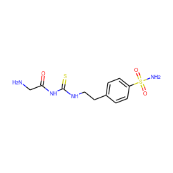 NCC(=O)NC(=S)NCCc1ccc(S(N)(=O)=O)cc1 ZINC000028131236