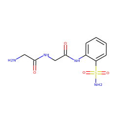 NCC(=O)NCC(=O)Nc1ccccc1S(N)(=O)=O ZINC000013800618