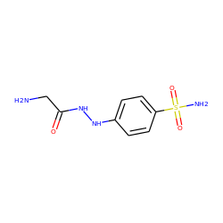 NCC(=O)NNc1ccc(S(N)(=O)=O)cc1 ZINC000013800433