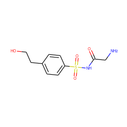 NCC(=O)NS(=O)(=O)c1ccc(CCO)cc1 ZINC000027195322