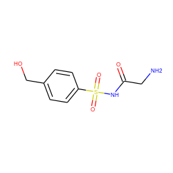 NCC(=O)NS(=O)(=O)c1ccc(CO)cc1 ZINC000027199354